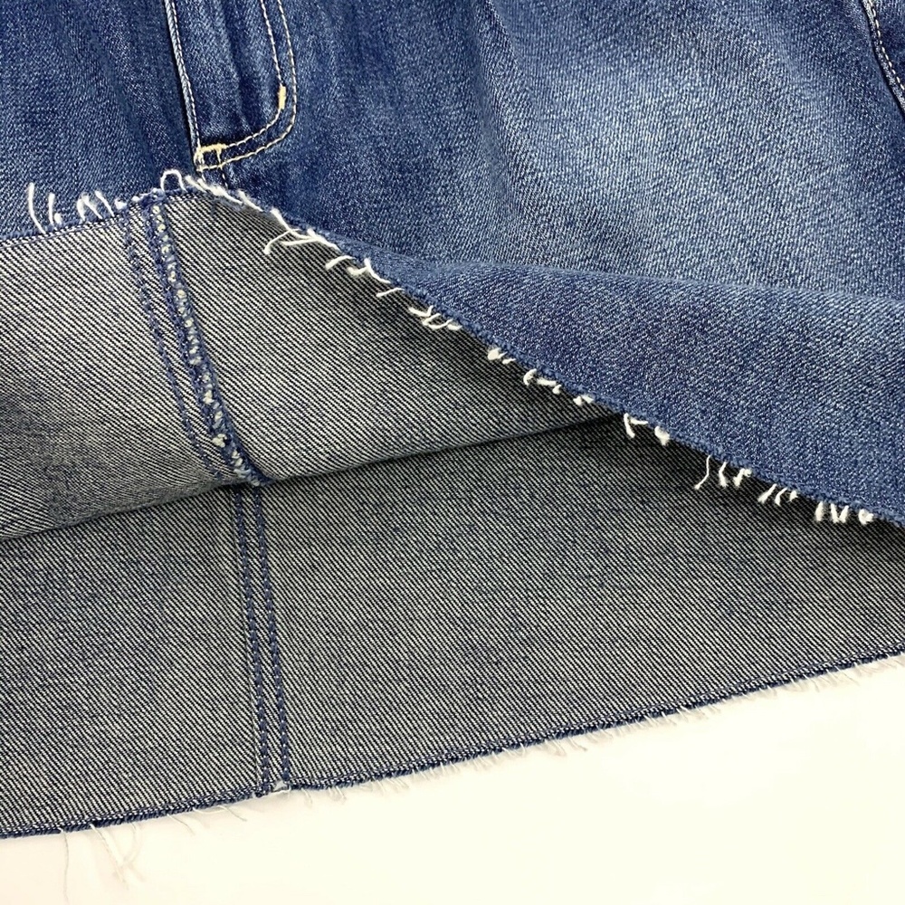 Hollister Skirt Blue Ultra High Rise Raw Hem Denim - Picture 5 of 8